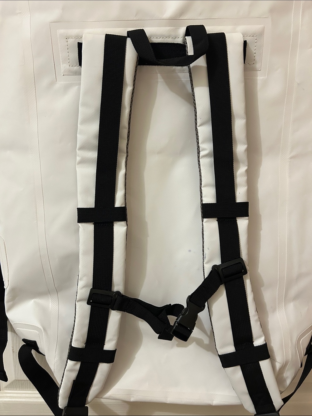 Poler White Down River Roll-Top White Backpack with Black Accents - Picture 5 of 7